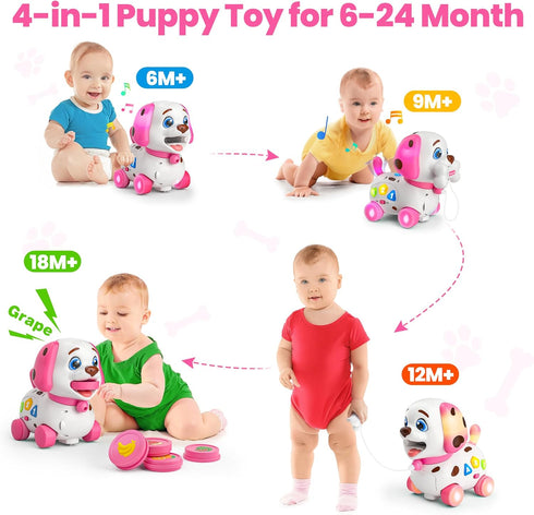 1 6-12-18 1 7 8 9 10-12 Vahome Puppy Toy for Year Old Girl Gift, Musical Baby Toy Month, First Birthday Gifts for Year