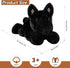 Black German Shepherd Dog Plush Stuffed Animals, Microwavable Black Lab Heating Pad, Heated Puppy Plushie for Warmth