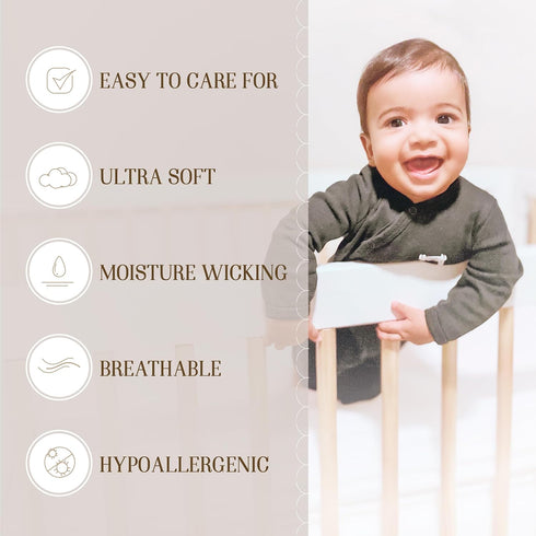 100% Bella Coterie Luxury Bamboo Viscose Crib Sheet | Organically Grown | Ultra Soft | Cooling for Better Sleep | Deep
