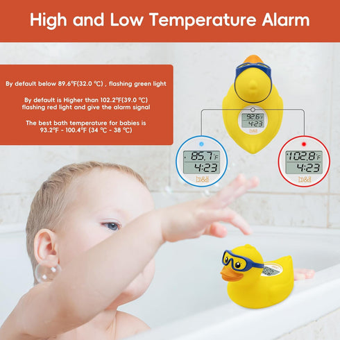 b&h Baby Bath Thermometer, The Infant Bath Floating Toy Safety Temperature Water Thermometer, Baby Bath Essentials