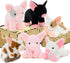 Tezituor 6-Pack of Pig Stuffed Animals Plush Bulk, 10 Inch Cute &