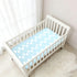 miaozhen 1 Pack 52x28 Cotton Baby Crib Sheets for Boys Girls Soft Breathable Abstract Art Heart Blue White Toddler