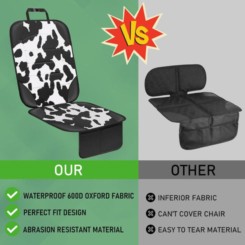 2 Pockets(2 Pack) Siivton Car Seat Protector for Child Car Seat,Waterproof Car Seat Cover with Thick Padding, Non-Slip