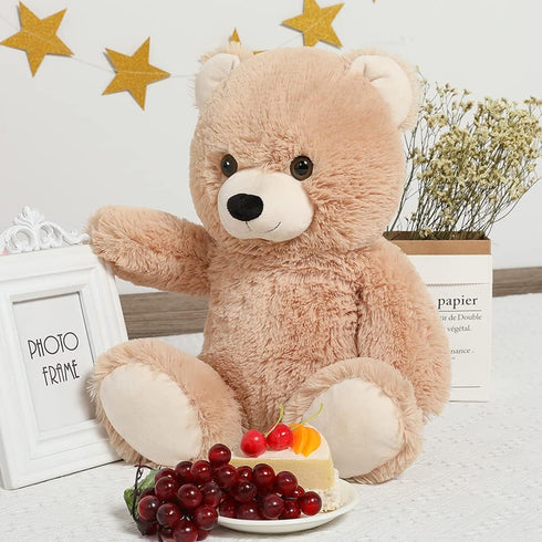 Tezituor 18 Inch Teddy Bear Stuffed Animal, Cute Tan Plush Bear Gift for Christmas, Birthday, Valentine's Day