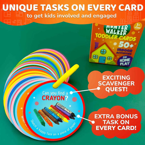 3-5 50 Set QUOKKA Scavenger Hunt Game for Toddlers Toddler Activities Indoor Cards Game - Fun Educational Play