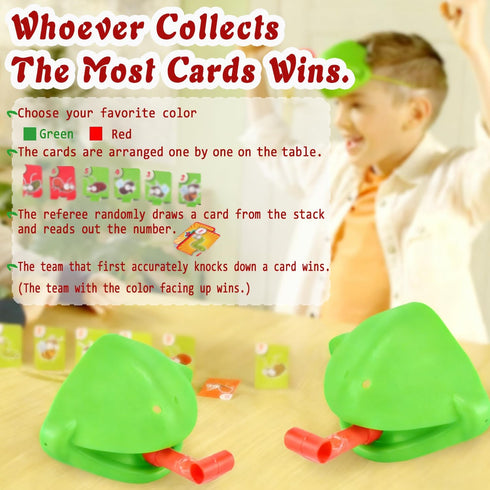 Generic Family(2pcs) Frog Mask with Blow Tongue,Frog Tongue Game-Multiplayer Party Game with Blow Tongue Mask