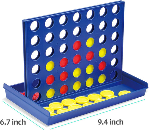 4 in a Row Connect Game Travel Board Game, Medium Size 9.4 inch x 6.8 inch