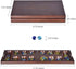 Wooden Mancala Board Game with Magnetic Lock - 48+8 Extra Multi Color Glass Stones, Folding Set for 2 Players, Ages 6+