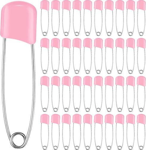 WILLBOND 150 Pcs Diaper Pins Safety 2.2 Inch Plastic Head Cloth Diaper