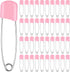 WILLBOND 150 Pcs Diaper Pins Safety 2.2 Inch Plastic Head Cloth Diaper