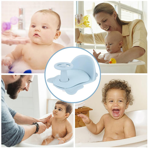 LOORGVEL Creative Bath Seat with Strong Load-Bearing Suction Cups Non-Slip Shower Chair for Newborns and Spacious