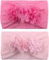WZT Stretchy Knot Nylon Baby Headbands for Newborn Girls, Infant Toddlers, Kids Bows, Child Hair Accessories