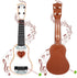 Raimy 17in Ukulele Guitar - 4 String Mini Educational Musical Toy for Kids Age 3-9 (White)