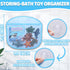 6 Pack Light Up Bath Toys & Magic Bath Book & Storage Bag for Toddler, No Hole Floating Ocean Animal with LED Flashing