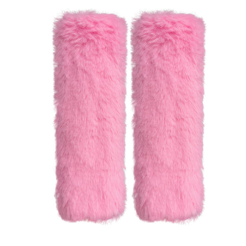 Lutoku 2-Pack Soft Plush Seatbelt Covers for Kids - Comfortable Pink Seat Belt