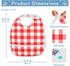 IHCVHQX 1 Pack Baby Feeding Bibs for Boys Girls Red Checkerboard Button Newborn Infant Bibs Teething Bib