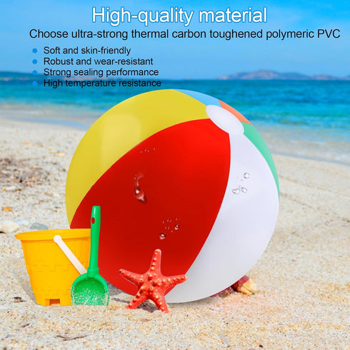 20 Inch Beach Balls, 2 Pack Rainbow Color Pool Toys, Inflatable Balls for Swimming Pool, Beach Toys for Summer Parties