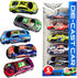 Pull Back Racing Cars Diecast Race Car Vehicles, Set of 5 (3 Inch Metal Friction Powered Toys)