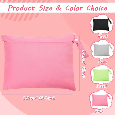 4 2 Shappy Pieces Wet Dry Bag for Baby Cloth Diapers Wet Diaper Bag Washable Travel Bags Reusable with Pockets for Pool