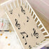 Gravopti 39X27 Inch Music Notes Crib Sheets for Girls and Boys, Soft Breathable Cotton Crib Sheets for Toddler Bed