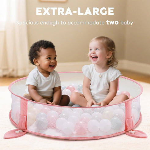 Foryoomi 7-in-1 Tummy 6 XL Large Baby Play Gym Mat, Time Mat, Baby Gym & Ball Pit, Baby Activity Mat with Milestone