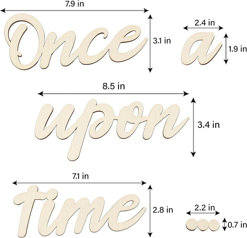 Once Upon a Time Sign Nursery Decor Once Upon a Time Wood Sign Wall Decor for Reading Corner Kids Room Family Bookshelf