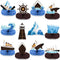 12Pcs Nautical Party Supplies Cruise Ship Birthday Honeycomb Centerpieces for Ocean Party