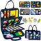 Qizfun Toddler Busy Board Montessori Toys Sensory Busy Book, Educational Learning Travel