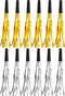 12 Pieces Gold Silver Glitter Noise Makers, Metallic Fringed Party Blowers for Birthday Graduation Events 2024