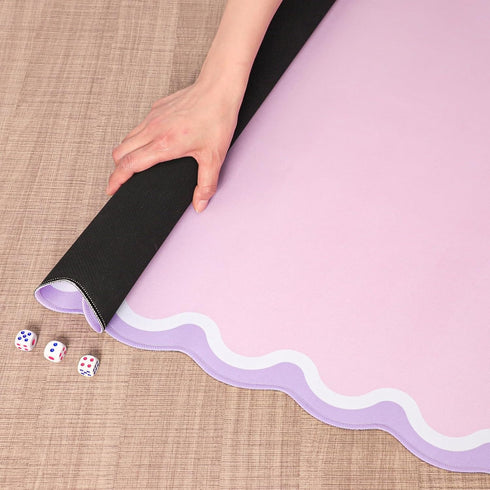 (31.5 31.5) TIASUSAN Pink Mahjong Mat x with Black Carrying Bag, Anti-Slip, Noise-Reducing Table Cover for Mahjong