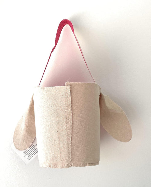 Greenbrier Fabric Bunny Easter Basket - Pink