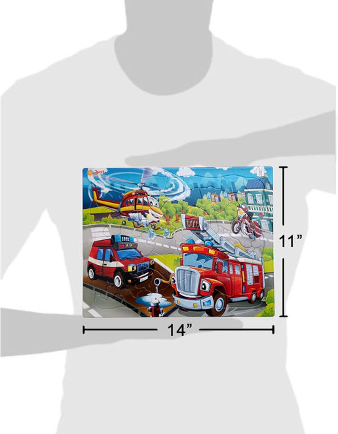 52 4-6 5 Just Smarty Fire Truck Toddler Puzzles for Boys and Girls | Fire Truck Toy Pieces Jigsaw | Firefighter Puzzle