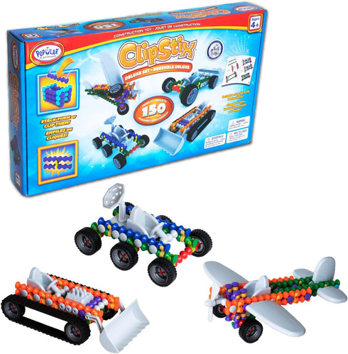 POPULAR PLAYTHINGS Clipstix Deluxe, 150 Pieces Set