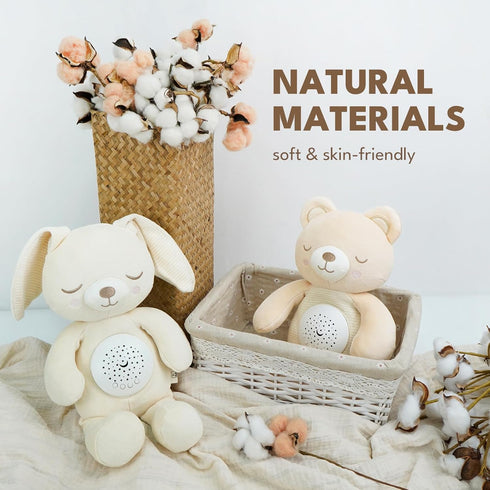 Bunny,13 5 7 inches Musical Stuffed Animals with Sound Machine, White Noise Baby Soothers for Sleep, Night Light Shush
