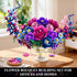 Set 1274 12+ PLAXSOON Moon Flower Bouquet Building with Lights, Mothers Day Flowers Botanicals Building Block Kit, PCS