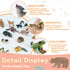 18Pcs Forest Animals Figures - Plastic Woodland Creature Toy Figurines for Kids 3-5 6-12, Small Jungle Animal Baby