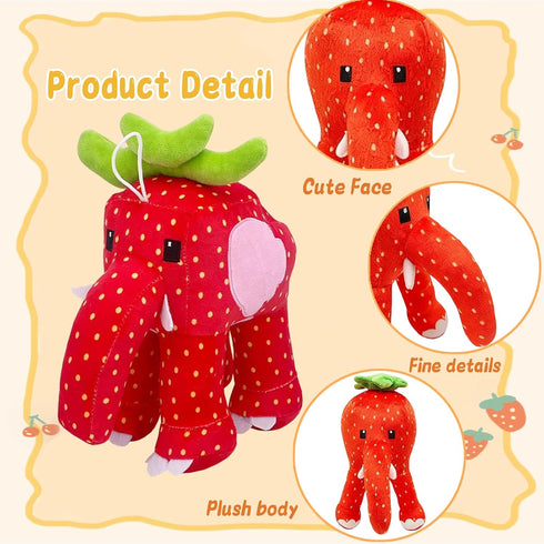 Generic Steal a Brainrot Strawberry Elephant Plush for Kids, Steal a Brainrot Plush Soft Stuffed Animal, Creative Fruit