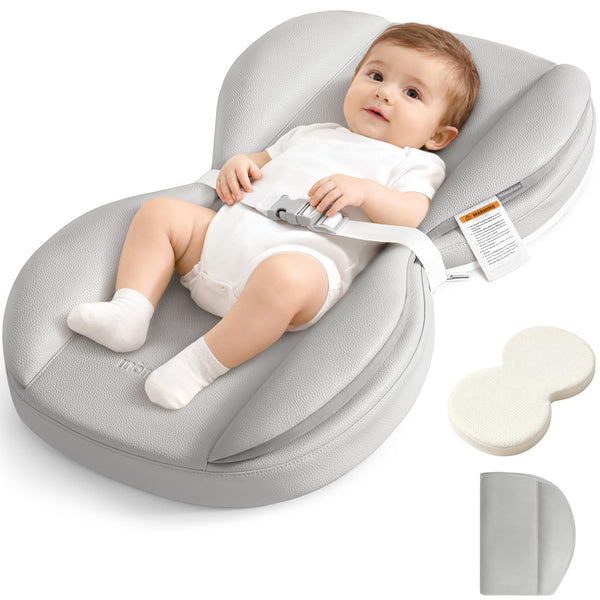 Baby Changing Pad, Waterproof Wipe-Clean PU Leather with High-Density Foam, Non-Slip Raised