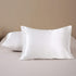 Silky Satin Toddler Pillowcases Set of 2, Ivory, 13"x 18", Super Soft Travel Pillow Covers with Envelope Closure