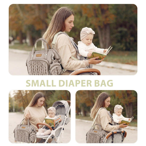 Backpack, FHELAD Small Diaper Bag Toddler Diaper Bags Waterproof Multi-Function Newborn Baby Stylish Mini Tote