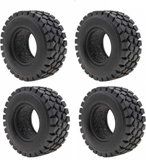 1.0 Crawler Tires for SCX24 Gladiator Bronco C10 JLU Deadbolt B17 Axial 1/24 1/18 Tracked car 4PCS