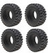 1.0 Crawler Tires for SCX24 Gladiator Bronco C10 JLU Deadbolt B17 Axial 1/24 1/18 Tracked car 4PCS