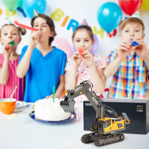 8-12 3 4 5 6 7 8 9 10+ DDAI Remote Control Excavator Toys for Boys Kids Best Gift Ideas for Age Year Old Boy