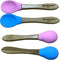 Nutrichef 2 Piece Baby & Toddler Spoon Set, All Natural Wooden Spoon Set w/Soft Curved Food Grade Silicone Head, Self-Feeding Utensils, BPA Free, Toddler & Child Tableware for ages 4 months- 6 years