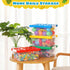 Vicenpal 4 Pack Toy Storage Containers with Lids, Brick Shaped Kids Toy Organizer Box for Building Blocks