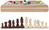 VAMSLOVE 13" Chess Chinese Checkers 2 in 1 Wooden Board Game Set with Pieces Storage Drawer, Bonus Marbles for Birthday