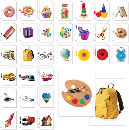 60 Pieces Jumbo Memory Matching Game - 30 Pairs Educational Cards for Preschool Activities