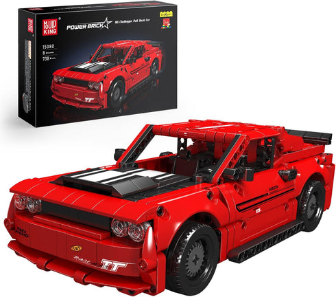 Mould King Car Challenger Hellcat Super Car Models Building Toys - Pull Back Toy Cars 15080 Model Car Kits