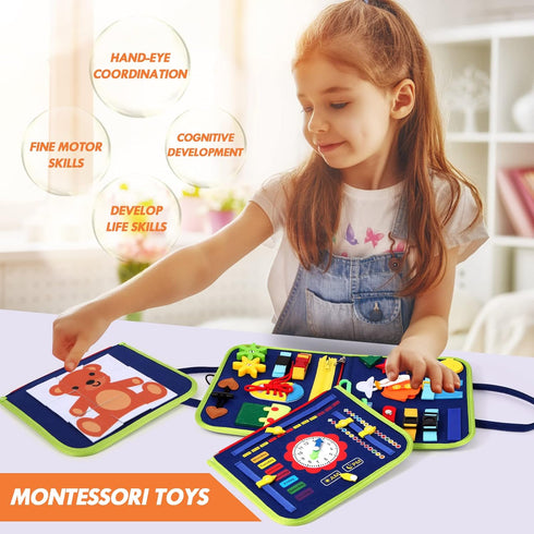 Busy Board for 1 Year Old - Montessori Toys for 2 Year Old, Baby Sensory Toys for Toddlers, Learning Activities