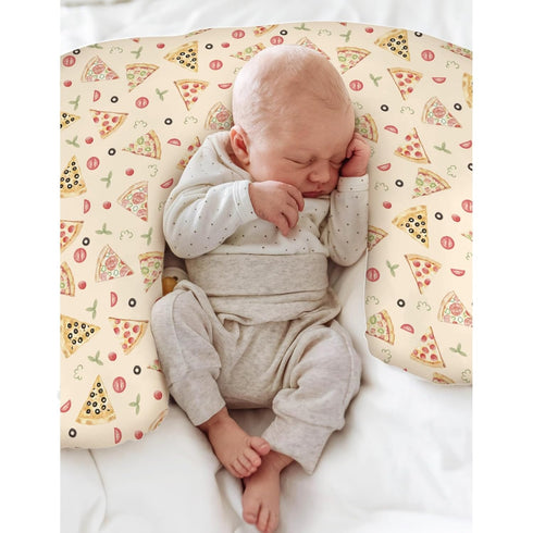 Watercolor Pizza Party Baby Nursing Pillow Covers for Boy Girl Cute Pizzas Plants Nursing Slipcovers for Breastfeeding